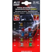 Предохранитель флажковый микро набор 5 -30 А блистер 10 шт. AVS [ A78048S ]