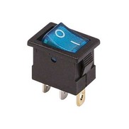 Переключатель 12 В прямоугольный 15 А mini с подсветкой синей Rexant RWB-206-1, SC-768 [ 127727a ]