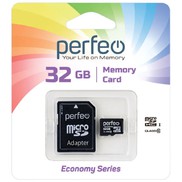 КАРТА ПАМЯТИ / SDHC 32 GB Perfeo Class 10