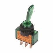 Переключатель 12 В тумблер 20 А с зеленой подсветкой Rexant