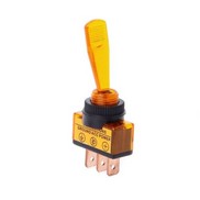 Переключатель 12 В тумблер 20 А с подсветкой желтой Rexant