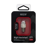 Лампа MTF светодиодная P21W Night Assistant (NP21WR) красн