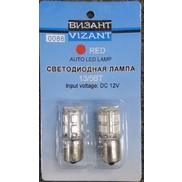 Лампа габаритная цок 2-к IL Trade 18W/5W (0086) красн