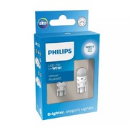Лампа светодиодная PHILIPS 12V T10 бесцок. 60Lm, 8000K Ultinon Pro6000 SI(W5W) набор 11961XU60X2