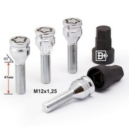 Болты секретные 12*1,25*40 TPI [C672160F-2KEY] конус, хром