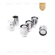 Гайки секретные 14*1,5*34 SAVE CAR [AD] конус, хром, открытые, вращ. кольцо, 2 ключа (21/19)