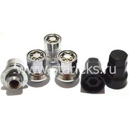 Гайки секретные 14*1,5*37 STARLEKS [C763848-S10ЕМ-2KEY(PL)] прессшайба, хром, вращ. кольцо