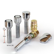 Болты секретные 14*1,5*45 ВЕКТОР [374177Х2] конус, хром, вращ. кольцо