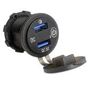 Разъем врезной 2USB GH-WG8 круглый