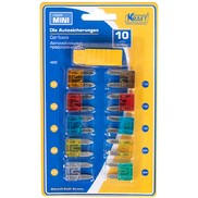 Набор предохранителей в блистере Kraft (мини 10 шт.) с пинцетом