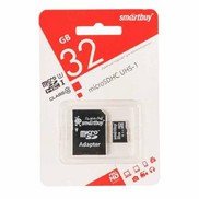 КАРТА ПАМЯТИ Micro 32GB SmartBuy 10кл с адаптером