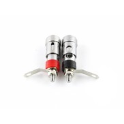 Терминал для сабвуфера, прижимной 4 мм, 2 шт.