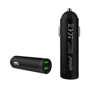 Зарядное устройство EPLUTUS CU-505 (2 USB) длинное, металл