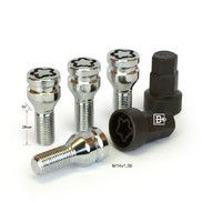 Болты секретные 14x1,50x28 конус, универс. кл.17-19мм. хром 674110F2