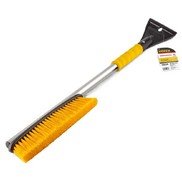 Щетка для снега со скребком 70 см расщепленная щетина 5 рядов, усилененная ручка 25мм
