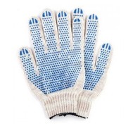 Перчатки РОССИЯ 25643 а/м белые с ПВХ (компл. 2шт) [ 25643 ]